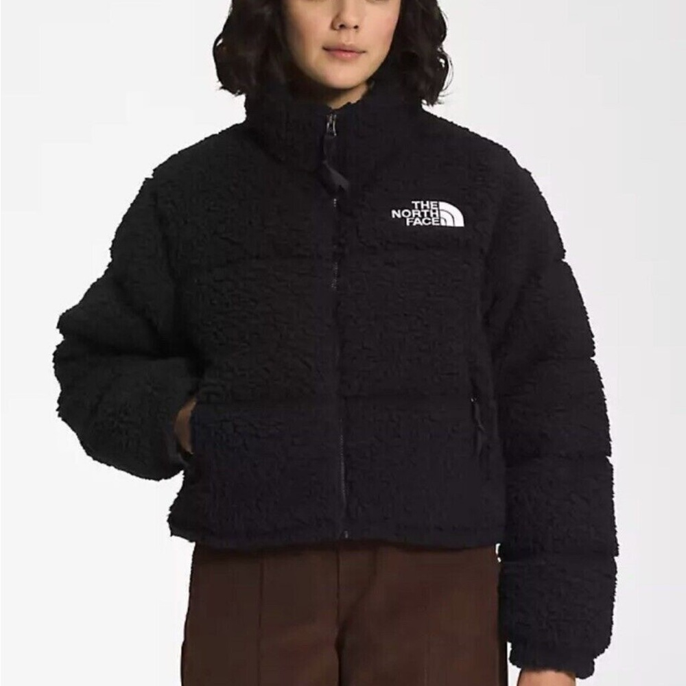 The North Face Black Nuptse Sherpa Down Puffer Jacket